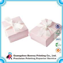 Wholesale Printed Foldable Recycled Coated Paper Pink Gift Boxes with Ribbon